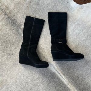 Stuart Weitzman Suede Wedge Boots